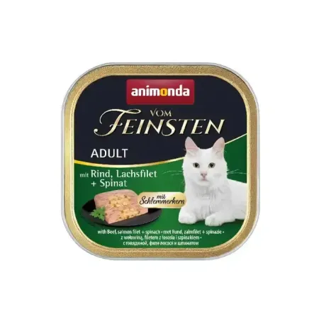 ANIMONDA Vom Feinsten Cat wołowina, łosoś, szpinak 100g